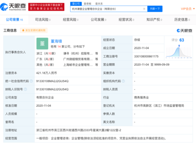 薇婭夫婦新設企業(yè)管理咨詢公司，布局商業(yè)版圖再添新動作